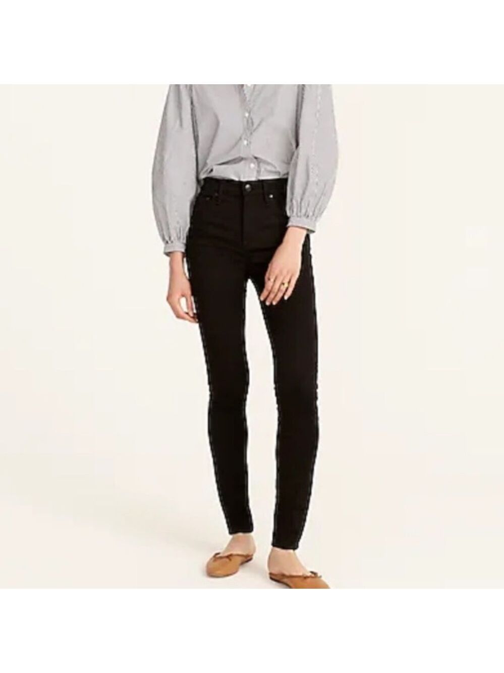 J Crew Toothpick Black Skinny Jeans, size 28
